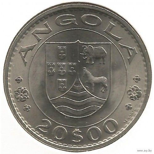 Ангола Португальская 20 эскудо 1971 UNC