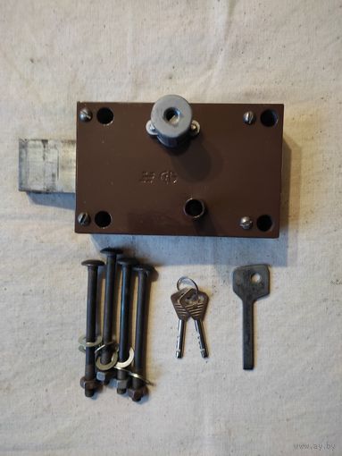 Замок гаражный, 2 ключа, реставрация. См. описание.