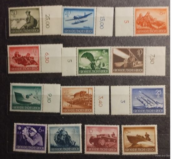 ГЕРМАНИЯ 873-885 **, 1944 год Война, Войска 12 марок ПОЛЯ \\11