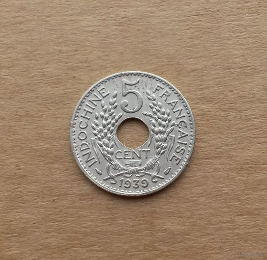 Французский Индокитай, 5 сантимов 1939 г.