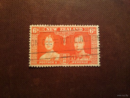 Британская Новая Зеландия 1937 г. Коронация короля Георга VI и королевы Елизаветы./26а/
