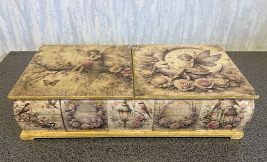 Шкатулка 205х105х48 мм 2 секции