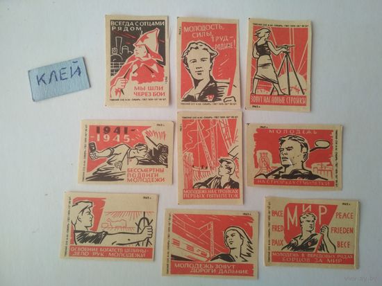 Спичечные этикетки ф.Сибирь. Молодёжь.1962 год