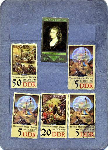 ГДР,  СБОРНЫЙ ЛОТ,  6м  по 30 коп шт, гашеная