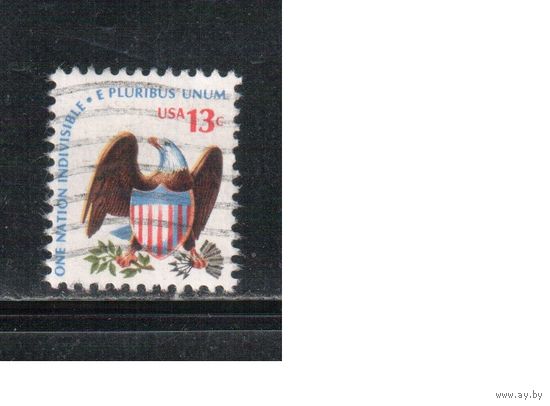 США-1975, (Мих.1196) , гаш. , Стандарт "Американа", Герб, Орел(одиночка),