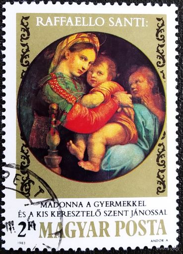 Марка Венгрия 1983 год Живопись Рафаэль