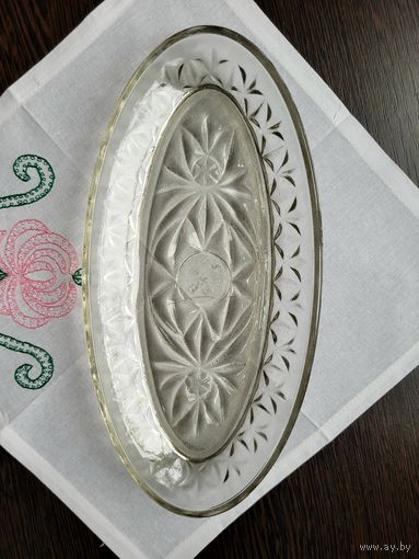 Селедочницы, стекло, стекольный завод "Октябрь", ретро СССР.