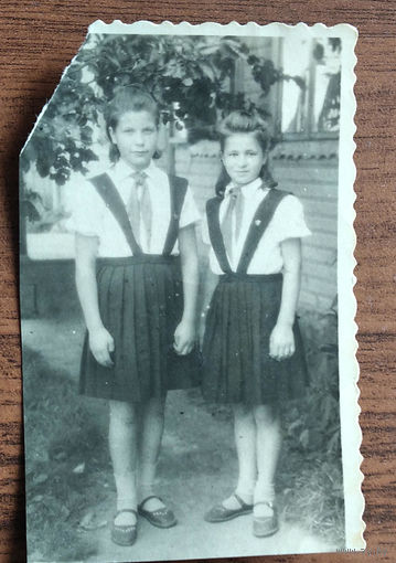 Фото пионерок. 1950-е 5.5х8.5см