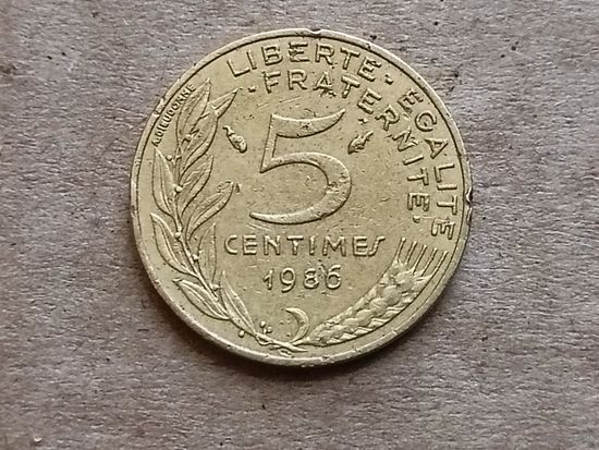 Франция 5 сантимов, 1986г. (D-107)