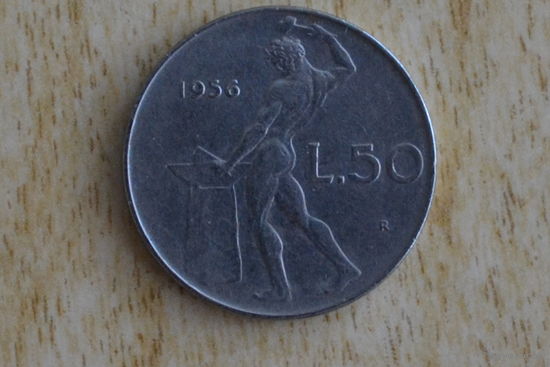 Италия 50 лир 1956