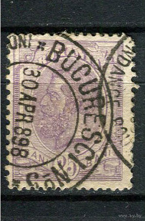 Королевство Румыния - 1893/1898 - Румынский монарх Кароль I 25B - [Mi.105] - 1 марка. Гашеная.  (Лот 64X)