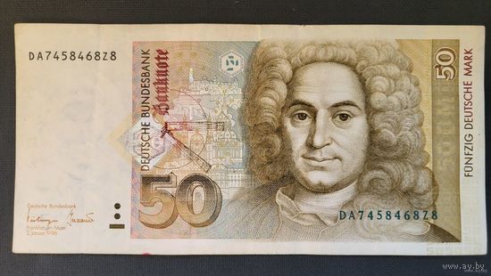 ТОРГ! 50 дойчмарок 1996! ФРГ! Серия DA! ВОЗМОЖЕН ОБМЕН!