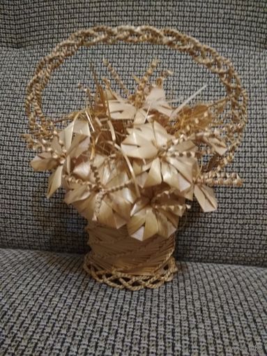 Корзинка из соломы  (20см)СССР