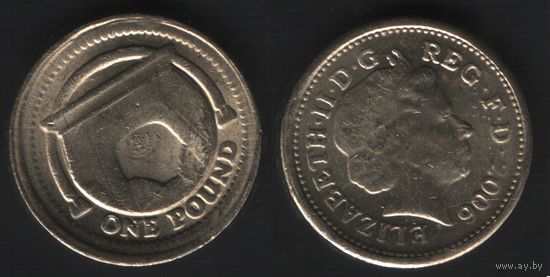 Великобритания km1059 1 фунт 2006 год (обращ) (Египетская арка Макнейла) km1059(NiLat) небольшой разворот (_брак