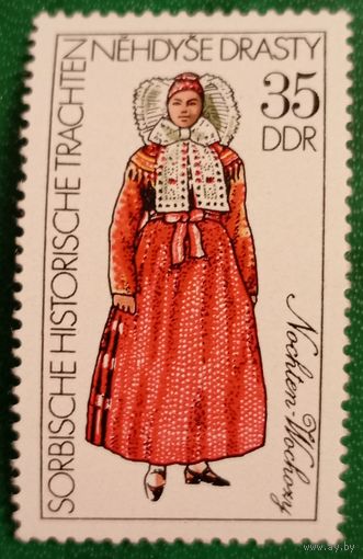 ГДР 1977. Традиционный женский костюм из поселения Нохтен