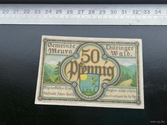 Германия-нотгельд 50 пфеннингов 1921 Мойра (Meura)