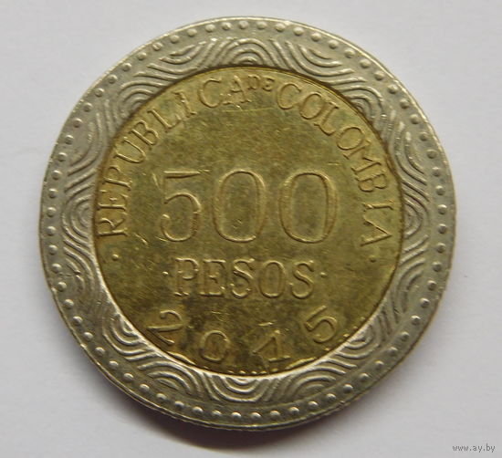 Колумбия 500 песо 2015 г