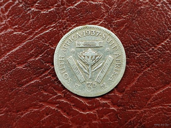 3 пенса Южная Африка 1937 г.