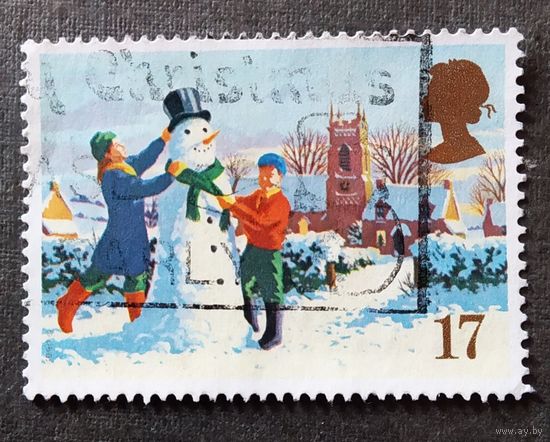 Марка Великобритания 1990 год Рождество