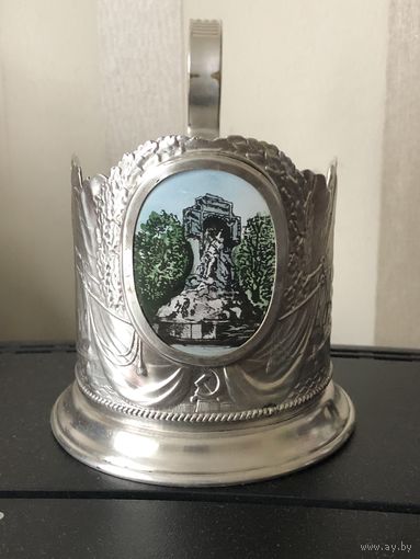 Подстаканник. Памятник "Стерегущему". Ленэмальер. 1950-е гг.