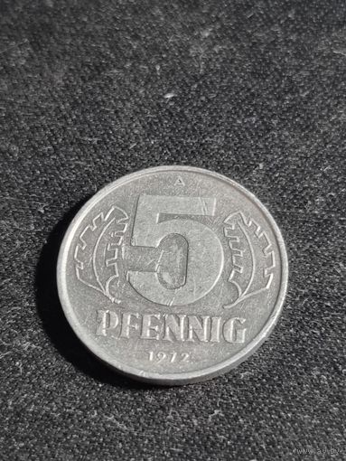 ГДР 5 пфеннигов 1972 А