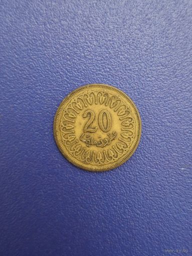 Тунис 20 миллимов 1996 года
