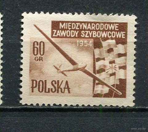Польша - 1954 - Авиация 60Gr - [Mi.853] - 1 марка. MNH.  (Лот 49HT)-TG3P15