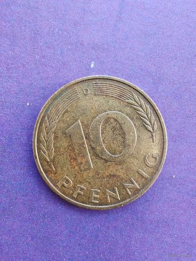 Германия ФРГ 10 пфеннигов 1991 D