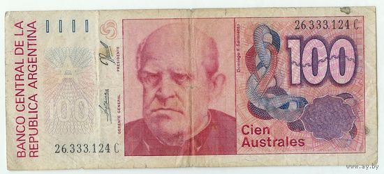 Аргентина 100 аустралей 1985 год