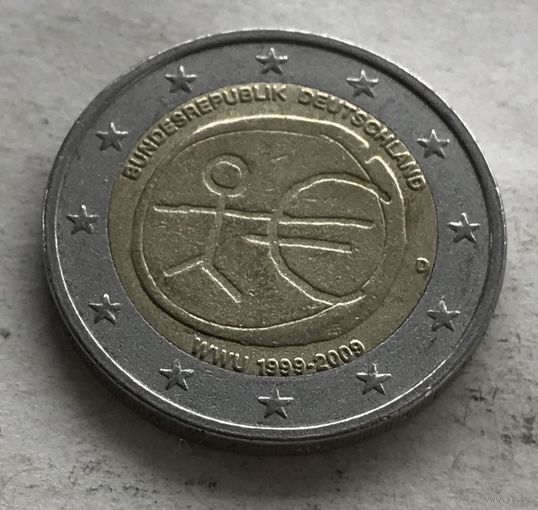 Германия 2 евро 2009 - 10 лет монетарной политики ЕС (EMU) и введения евро (D - Мюнхен)