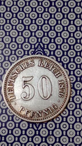 Германия 50 пфеннигов 1876 А