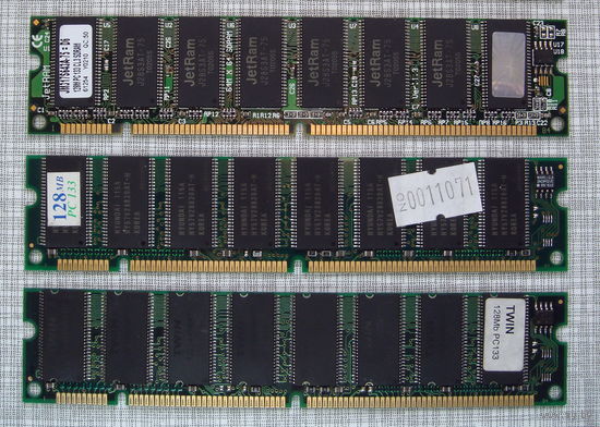 PC133 128MB 3 планки