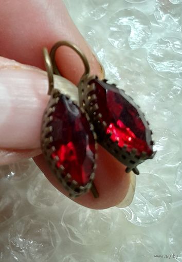 Винтажные серьги. Чехословакия.
