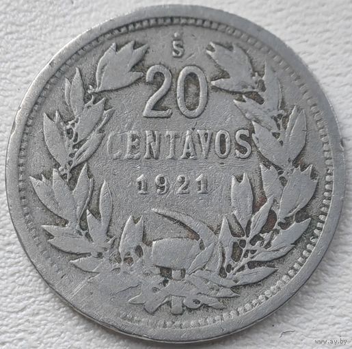 Чили 20 сентаво 1921