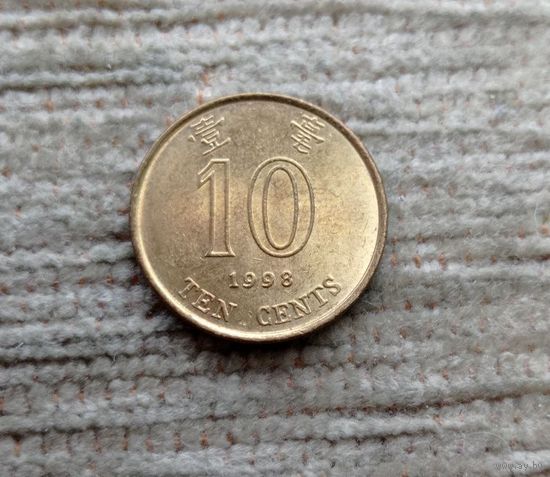 Werty71 Гонконг 10 центов 1998 цветок Баухиния Блеск