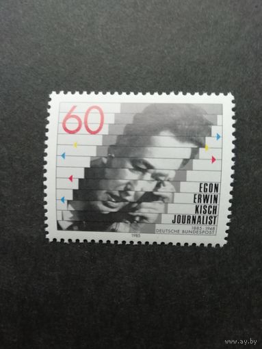ФРГ 1985 Марка "100 лет со дня рождения журналиста Эгона Эрвина Киш" (чистая**) Mi.1247 каталог 1.30 евро