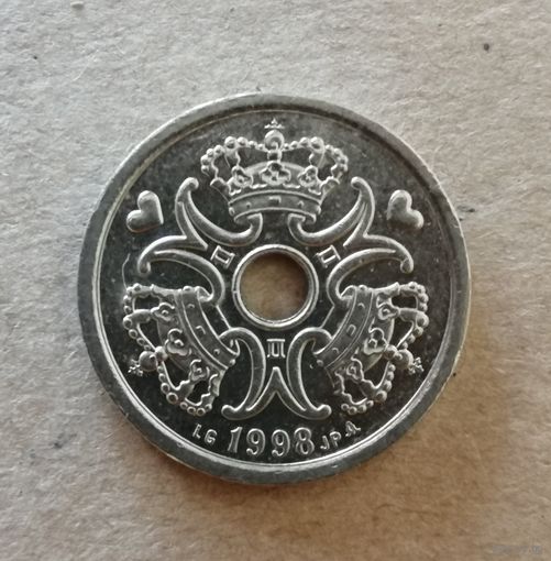 Дания 1 крона 1998 год, KM# 873  ю