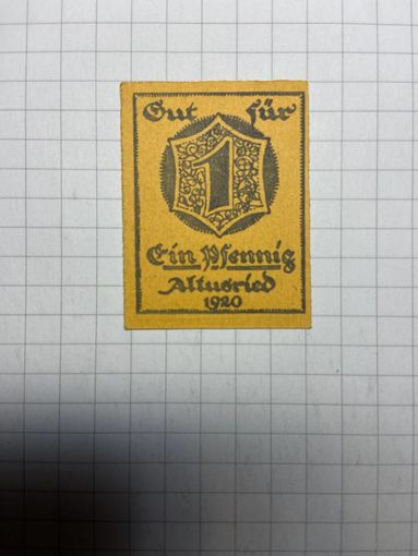 Нотгельд 1 пфенниг Германия-3012