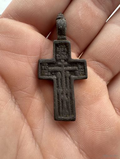 Крестик нательный старинный "Прямоконечный"