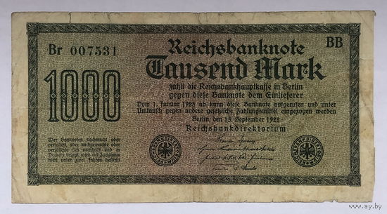 1000 марок 1922