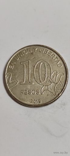 Аргентина 10 песос 2019