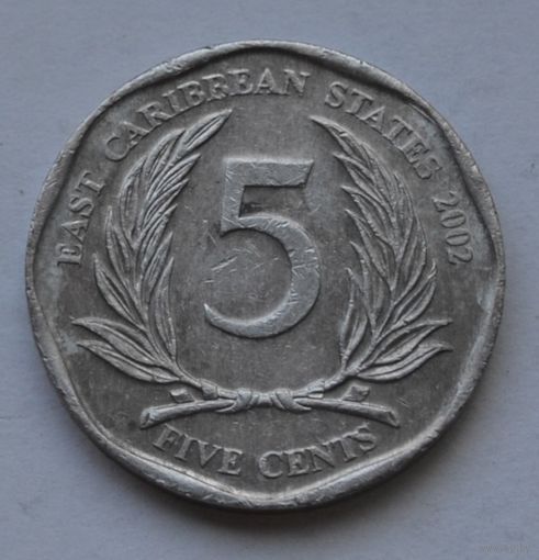 Восточные Карибы, 5 центов 2002 г.