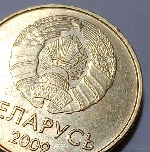Беларусь  20 копеек 2009 Брак, расколы + разворот (поворот)