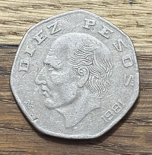 10 Песо Мексика 1981г.