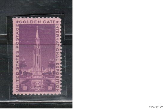 США-1939, (Скотт.852), ** , Сан-Франциско, Золотые Ворота(одиночка)