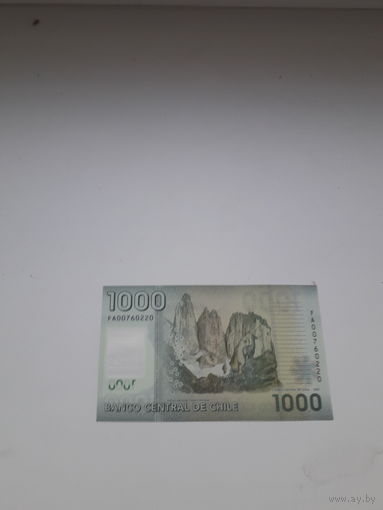 ЧИЛИ 1000 песо 2020 год/ полимер/