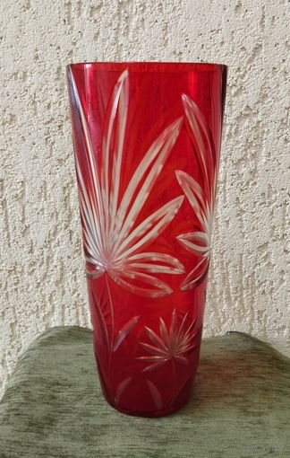 Ваза большая (высота 32,5 см) Пальма, СССР