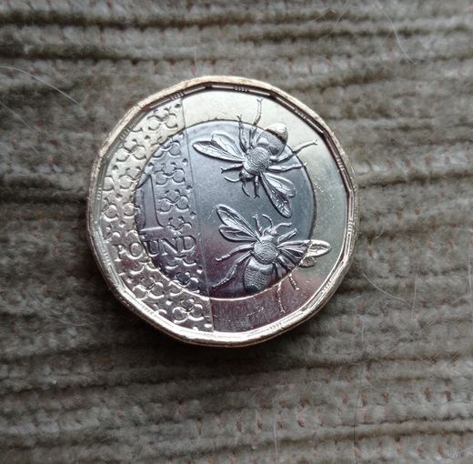 Werty71 ВЕЛИКОБРИТАНИЯ 1 фунт 2025  Пчёлы Карл Биметалл