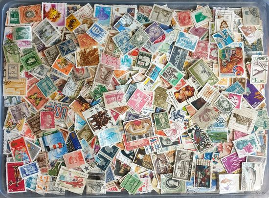 Набор гашеных марок разных стран
