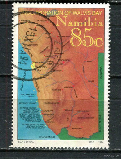 Намибия - 1994 - Карта 85С - [Mi.770] - 1 марка. Гашеная.  (LOT Gy7)-T3P52